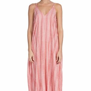 ELAN Stripe Spaghetti Strap Balloon Bottom Maxi